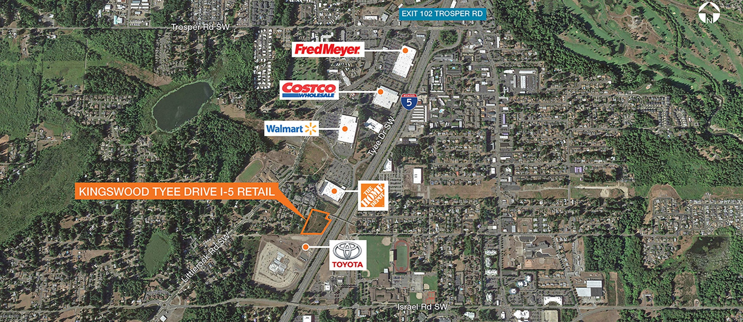 Kingswood Commercial Pad Land Property For Sale in Tumwater, WA